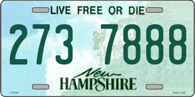 NH license plate 2737888