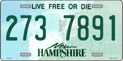 NH license plate 2737891