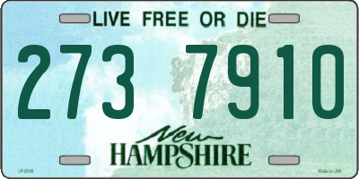 NH license plate 2737910