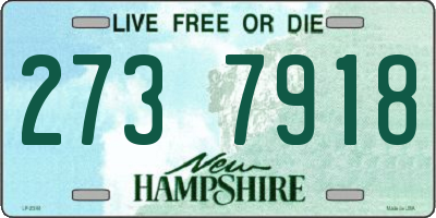 NH license plate 2737918