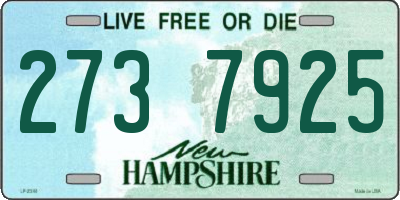 NH license plate 2737925