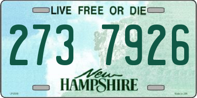 NH license plate 2737926