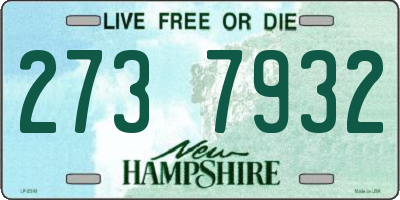 NH license plate 2737932