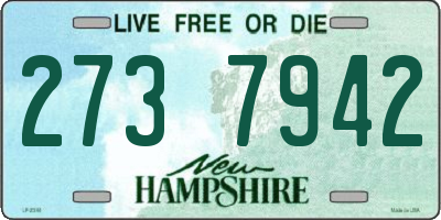 NH license plate 2737942