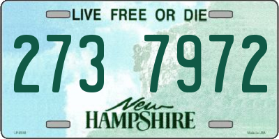 NH license plate 2737972