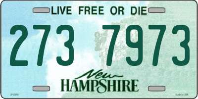 NH license plate 2737973