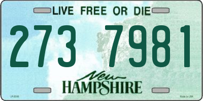 NH license plate 2737981