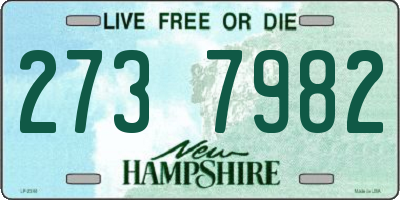 NH license plate 2737982