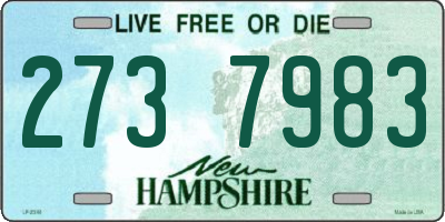 NH license plate 2737983