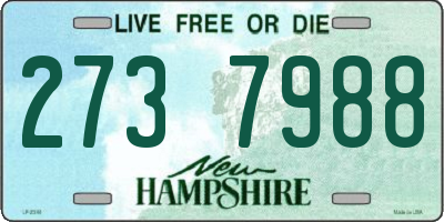 NH license plate 2737988