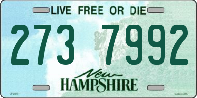 NH license plate 2737992