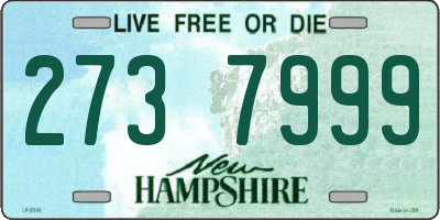 NH license plate 2737999