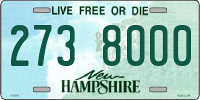 NH license plate 2738000
