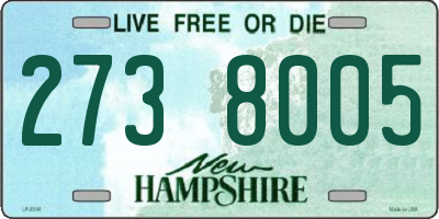 NH license plate 2738005