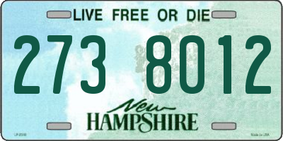 NH license plate 2738012