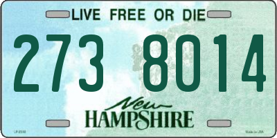 NH license plate 2738014