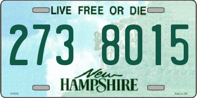 NH license plate 2738015