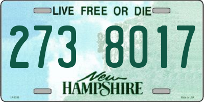 NH license plate 2738017