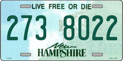 NH license plate 2738022
