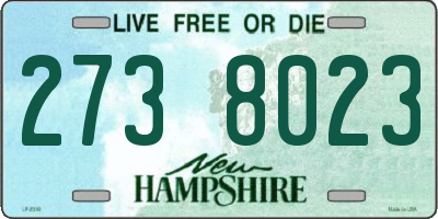 NH license plate 2738023