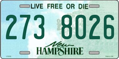 NH license plate 2738026