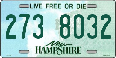 NH license plate 2738032