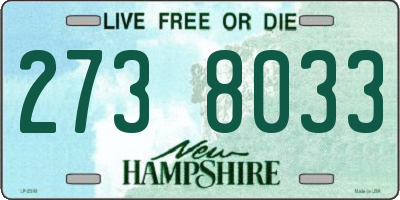NH license plate 2738033