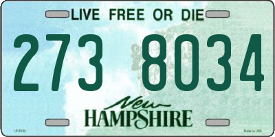 NH license plate 2738034