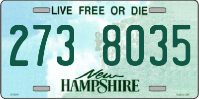 NH license plate 2738035