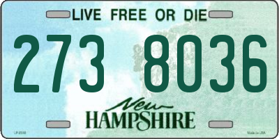 NH license plate 2738036