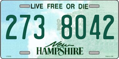 NH license plate 2738042