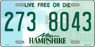 NH license plate 2738043
