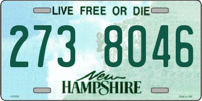 NH license plate 2738046