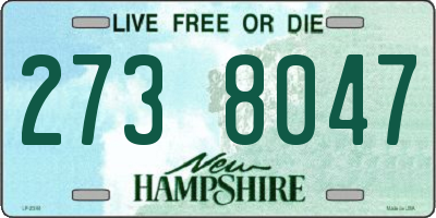 NH license plate 2738047