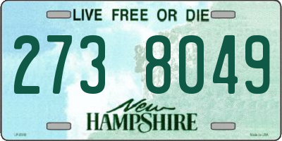 NH license plate 2738049