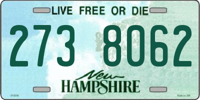 NH license plate 2738062