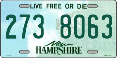 NH license plate 2738063