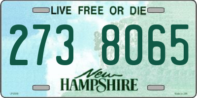 NH license plate 2738065