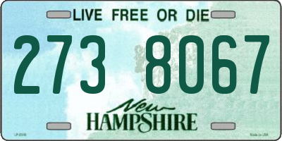 NH license plate 2738067