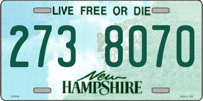 NH license plate 2738070