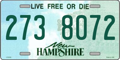 NH license plate 2738072