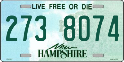 NH license plate 2738074