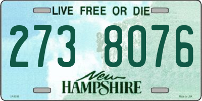 NH license plate 2738076