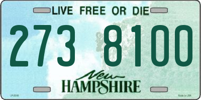 NH license plate 2738100