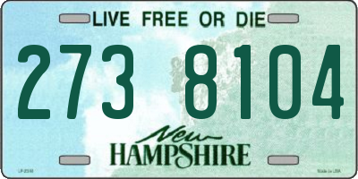 NH license plate 2738104