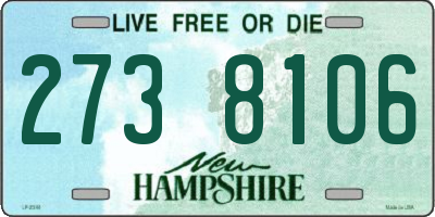 NH license plate 2738106
