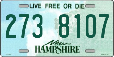 NH license plate 2738107