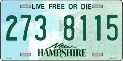 NH license plate 2738115