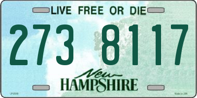 NH license plate 2738117