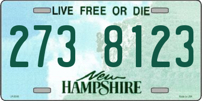 NH license plate 2738123
